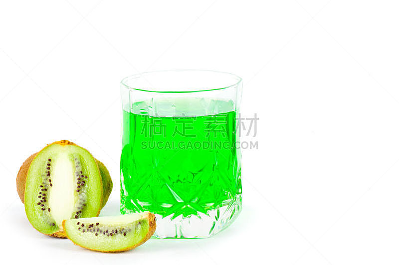 果汁,玻璃杯,绿色,猕猴桃,水平画幅,素食,维生素,乡村风格,饮料,羽衣甘蓝