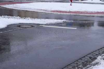 雪,寒冷,艾费尔高原,巴洛克风格,回转安全岛,环形路,户外,天空,城市,都市风景