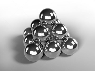 球体,金字塔,铬合金,磁铁,纳米技术,球,银,金属,金属质感,物理学