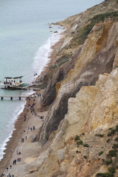埃鲁姆湾,自然,垂直画幅,悬崖,旅游目的地,地质学,无人,岩层,户外,怀特岛