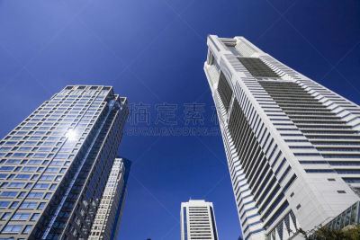横滨高速铁路,建筑外部,桨叉架船,横滨,向上看,天空,城镇景观,水平画幅,地形,无人