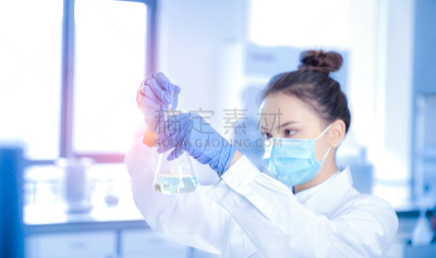 实验室,青年人,科学家,女性,正面视角,半身像,装管,化学家,科学实验,仅成年人
