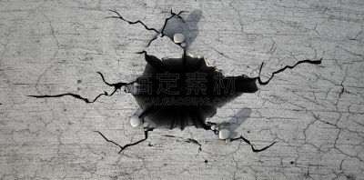 洞,破碎的,陆地,留白,外立面,水平画幅,碾碎了的,光圈,建筑业,裂缝