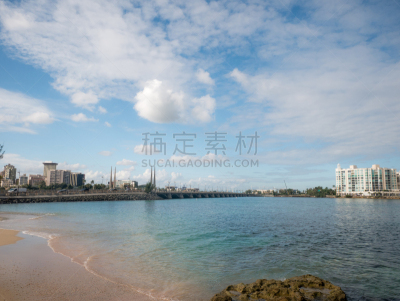 波多黎各,夏天,康达多滩,都市风景,白昼,海洋,圣胡安,自然美,非凡的,热带气候