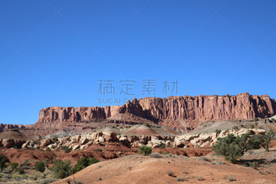 风景,犹他,路,莫斯特,一只动物,地球,万岩柱,沙岩,escalante,沙漠