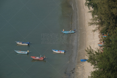 泰国,山,洛姆,巴蜀,渔船,田径赛,自然,旅游目的地,水平画幅,无人