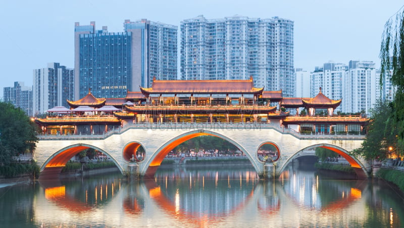 成都,黄昏,四川省,橙色,屋顶,河流,2015年,户外,建筑,都市风景