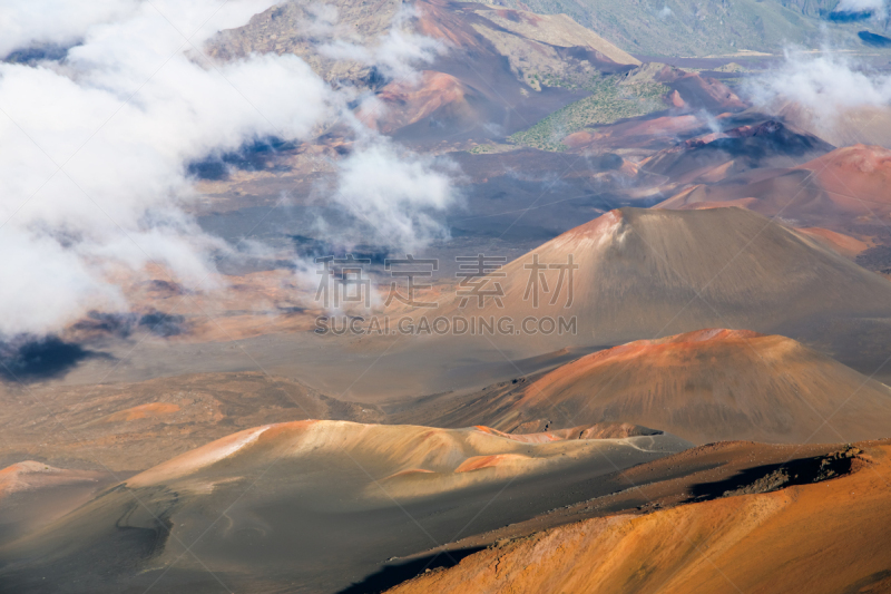 哈雷卡拉火山口,火山渣锥,水平画幅,无人,火山地形,户外,自然公园,著名景点,极端地形,夏威夷