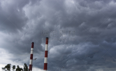乌云,城市,夜晚,彩色图片,在上面,重的,反差,天空,暴风雨,气候