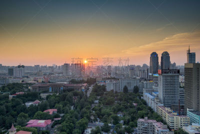 哈尔滨,黄昏,建筑结构,摩天大楼,图像,著名景点,无人,街道,路,户外