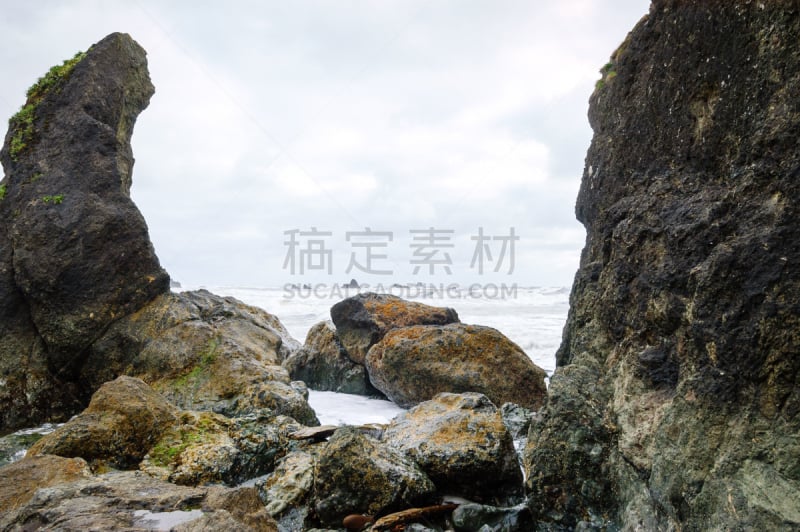 太平洋海岸,鲁比海滩,国际生物圈保护区,奥林匹克山脉,奥林匹克山,水平画幅,沙子,无人,户外,世界遗产