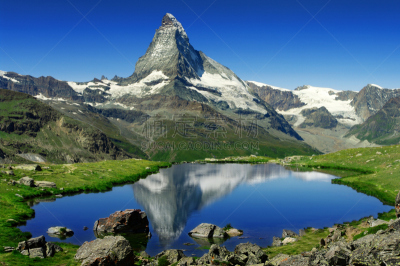 马特洪峰,美,思诺山,水平画幅,地形,冰河,全景,夏天,户外,冰