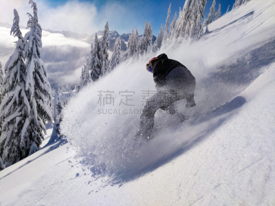 冬天,太阳,史蒂文斯山口,华盛顿州,粉末状雪,滑雪板,白昼,青少年,雪,滑雪坡