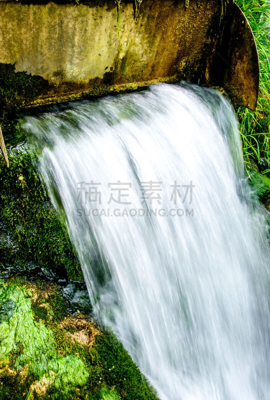 过时的,水门大楼,水闸,万德诺富海滩,水坝,水灾,垂直画幅,水,车轮,瀑布