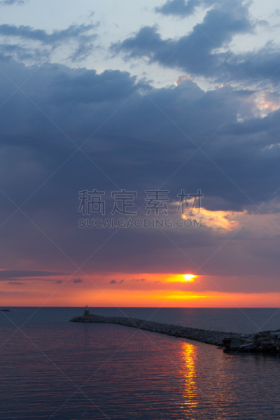 海港,宗古尔达克,在上面,自然,垂直画幅,无人,曙暮光,黄昏,户外,日落