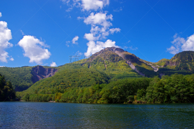 梓川,烧岳,中部山岳国立公园,飞驒山脉,长野县,天空,水平画幅,户外,山,风景