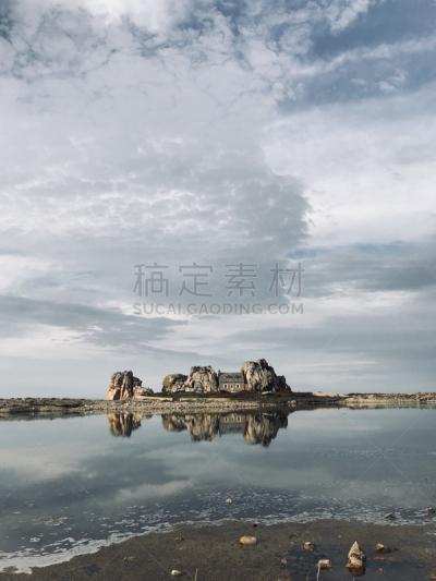 布列塔尼,圣布里厄,法国,自然,垂直画幅,无人,户外,湖,居住区,海洋