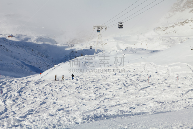 葱仁谷,度假胜地,水平画幅,雪,无人,滑雪坡,户外,三个村落,圣马丁的美丽城,白色