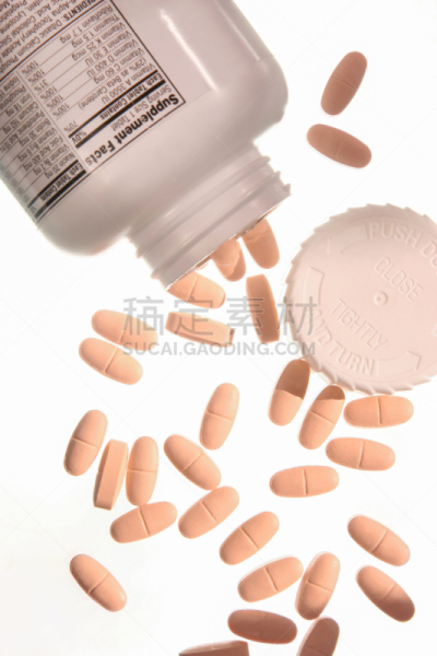 瓶子,草药,药,不危害儿童的,塑料容器,药瓶,维生素,瓶盖,撒出,医疗保险
