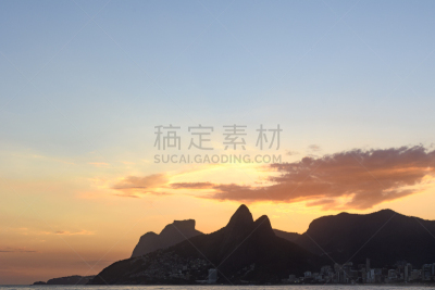 山,城市天际线,里约热内卢,维迪哥尔海滩,阿波阿杜尔海滩,列比伦海滩,佩德拉大加韦亚,俩兄弟山,伊帕尼马海滩,日落