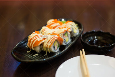 海产,日本,寿司,餐具,水平画幅,无人,开胃品,膳食,特写,寿司卷