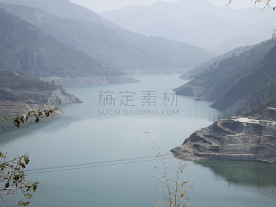 水库,水坝,水平画幅,无人,乌塔兰恰尔邦,特里加瓦尔区,印度,摄影