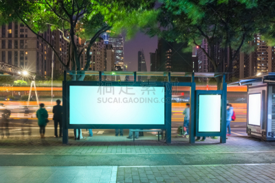 空白的,市场营销,夜晚,投影屏幕,布告栏,布告,广州,城市,留白