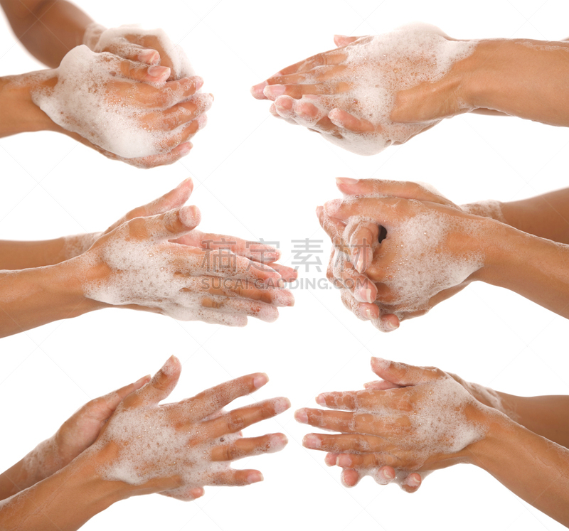手,四肢,水平画幅,湿,健康,彻底洗刷,干净,白人,特写,仅成年人