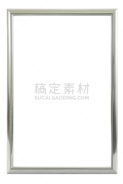 边框,闪亮的,金属质感,相框,白色,金属,空的,背景分离,美术工艺,一个物体