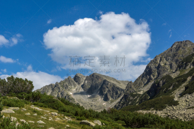 山,保加利亚,地形,水,休闲活动,水平画幅,云,皮林山脉,无人,夏天