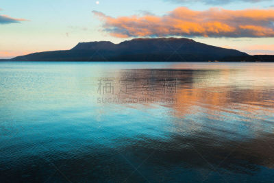 山,塔拉威拉瀑布,在上面,水,天空,水平画幅,云,lake tarawera,无人,户外