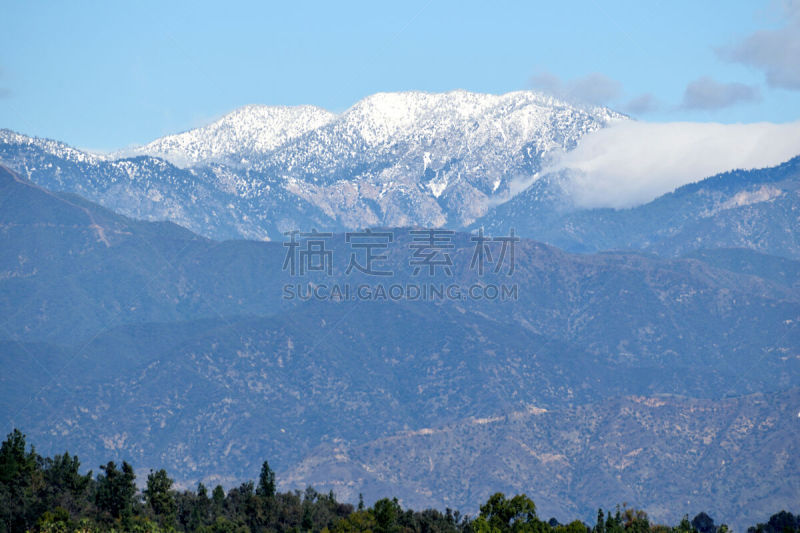 雪,南加利福尼亚,云景,云,加利福尼亚,自然美,圣乐博山脉,户外,天空,晴朗