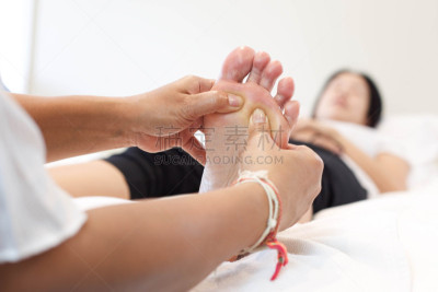 脚部按摩,女人,反射疗法,按摩师,美,替代疗法,辅导讲座,水平画幅,spa美容,泰国