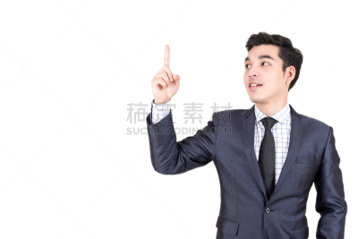 男商人,空的,分离着色,留白,白色背景,美,水平画幅,套装,白人,泰国
