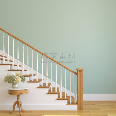 楼梯,现代,房屋,扶手,形状,木制,无人,蓝色,方形画幅,公寓
