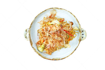 荞麦面,猪肉,盘子,分离着色,白色背景,顶部,蔬菜,杯,食品,泰国
