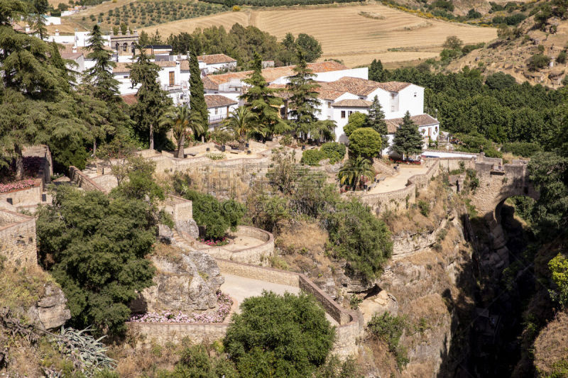 西班牙,都市风景,隆达,洛杉矶,马拉加省,地形,户外,夏天,石材,远古的