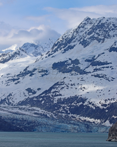 学院峡湾,冰河,山,阿拉斯加,雪山,切加奇国家森林公园,钟克山脉,瓦尔迪兹,垂直画幅,美