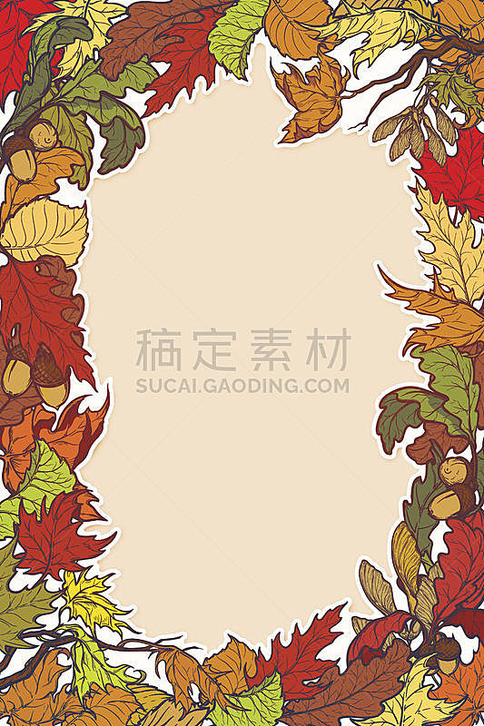 垂直画幅,边框,叶子,秋天,明亮,正方形,白杨类,美,枝繁叶茂