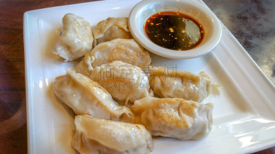 大豆,饺子,蘸料,餐具,水平画幅,传统,膳食,肉,晚餐,酱汁