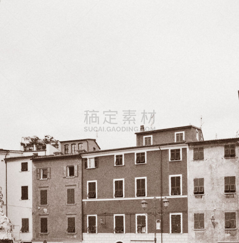 萨尔扎纳,拉斯佩济亚,垂直画幅,天空,外立面,山,无人,古老的,户外,要塞