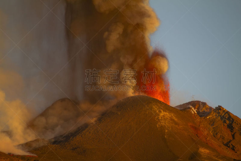 埃特纳火山,渣块熔岩,美,水平画幅,火山地形,科学,问题,户外,安全,活力