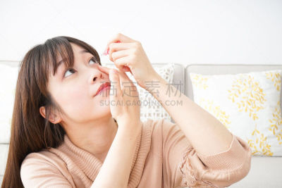 人的眼睛,健康保健,青年女人,洗眼水,波琉斯,眼药水,枯草热,面霜,过敏药
