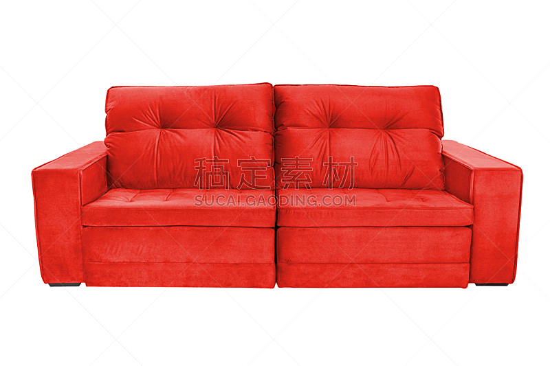 沙发,白色背景,舒服,座位,三个物体,分离着色,空的,一个物体,背景分离,华贵