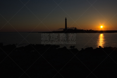 灯塔楼,法维尼亚纳,自然,悬崖,水平画幅,夜晚,无人,夏天,黄昏,建筑外部