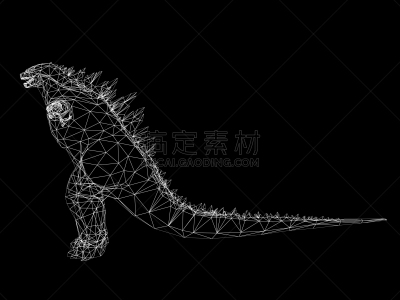 三维图形,怪物,哥斯拉,之字形,塑胶,力量,幽默,想法,图像,绘画插图