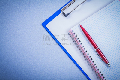 办公室,笔记本,红色,格子图案,水笔,概念,办公用品,水平画幅,无人,特写