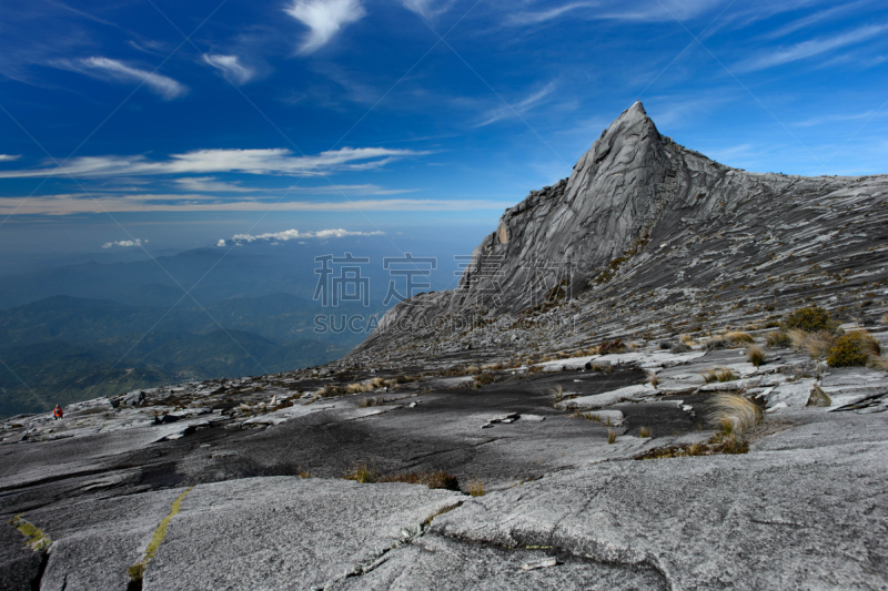 哥打基纳巴卢,马来西亚,京那峇鲁山,南,天空,水平画幅,云,无人,婆罗洲岛,沙巴州