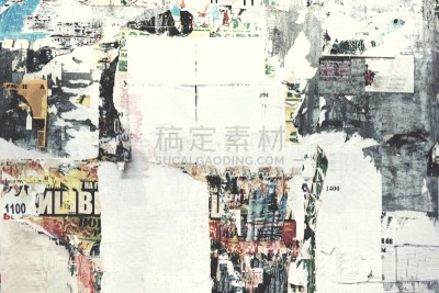 古老的,标签,布告栏,撕破的,都市风光,留白,水平画幅,风化的,无人
