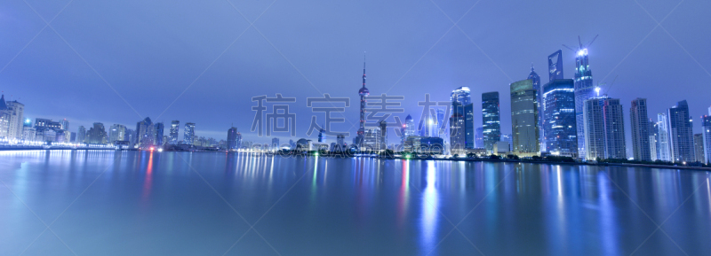 夜晚,上海,黄浦江,水,天空,水平画幅,无人,户外,浦东,滨水